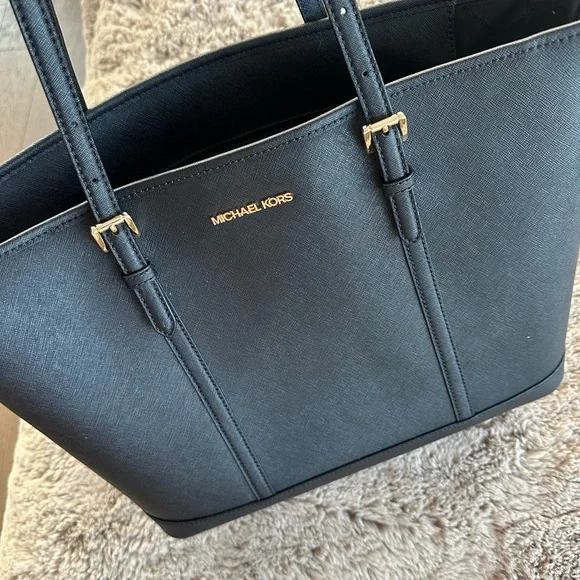 Michael Kors Black Structured Tote Bag - Picture 6 of 6